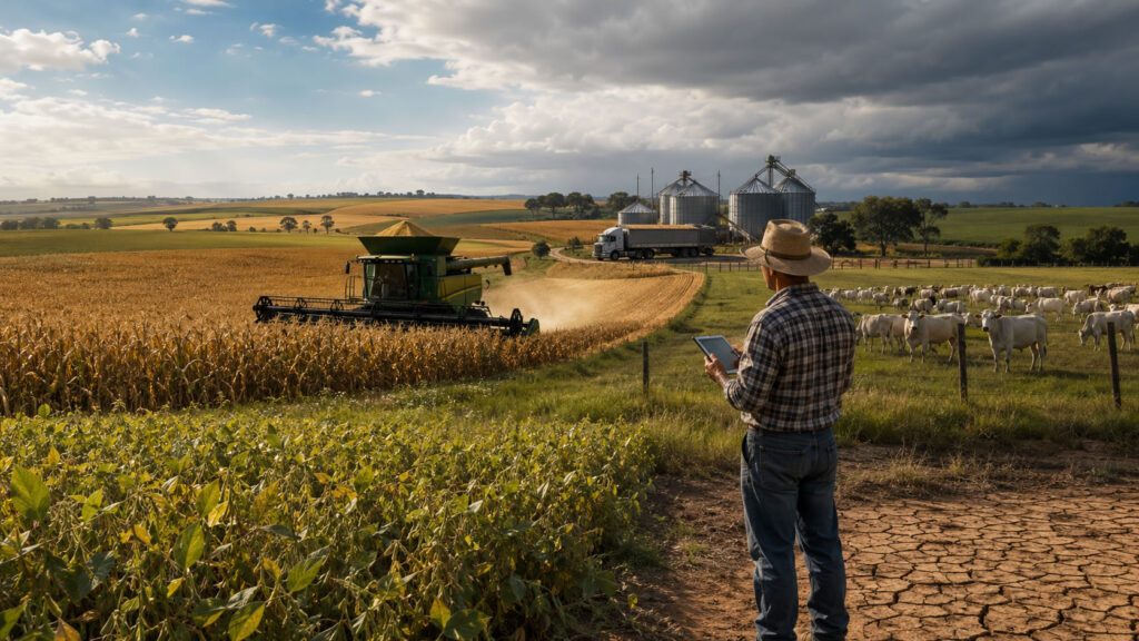 Agronegócio brasileiro vive momento de recordes, exportações fortes e pressão financeira no campo