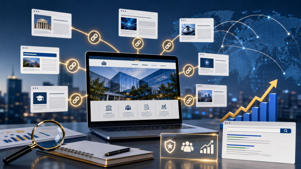 Backlinks fortalecem a presença digital e ampliam a credibilidade do site institucional das empresas