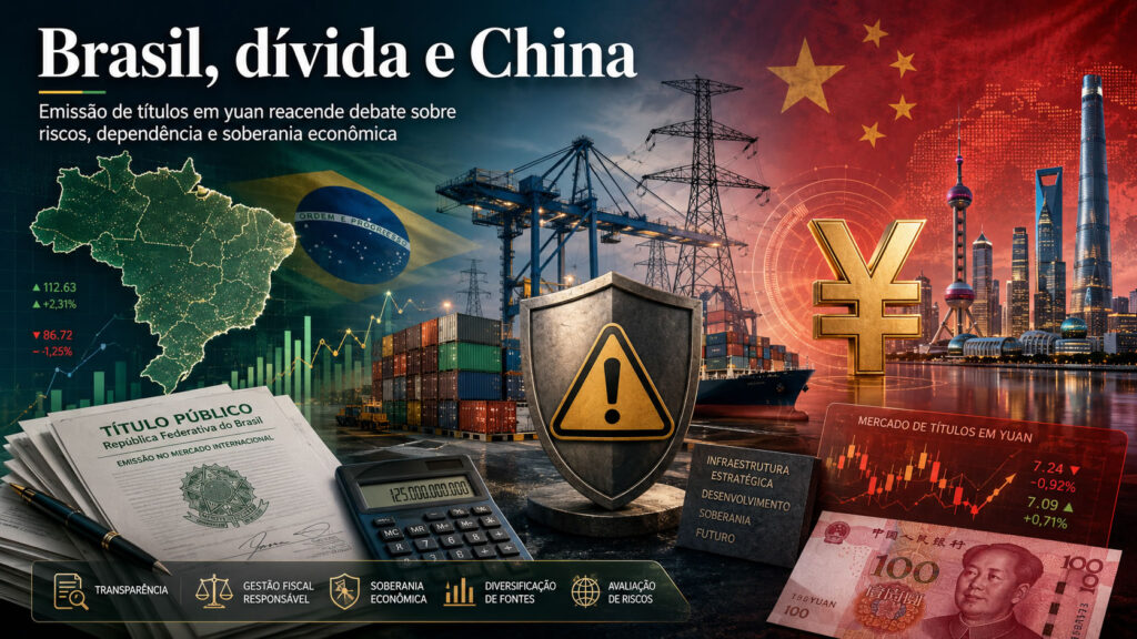 Brasil avalia emitir títulos públicos em yuan: diversificação financeira exige cautela, transparência e responsabilidade fiscal