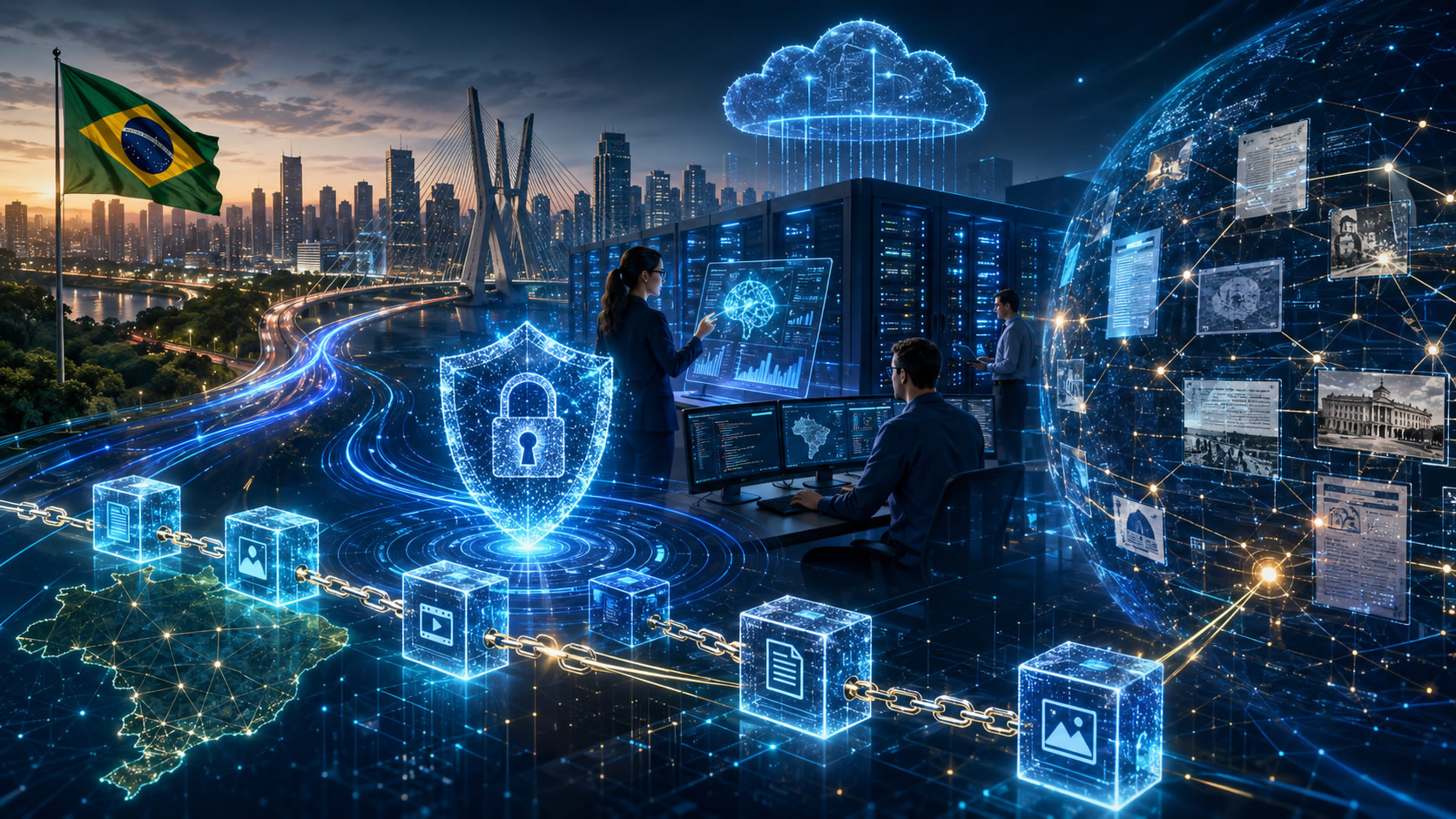 Inteligência artificial, blockchain e data centers aceleram transformação digital no Brasil