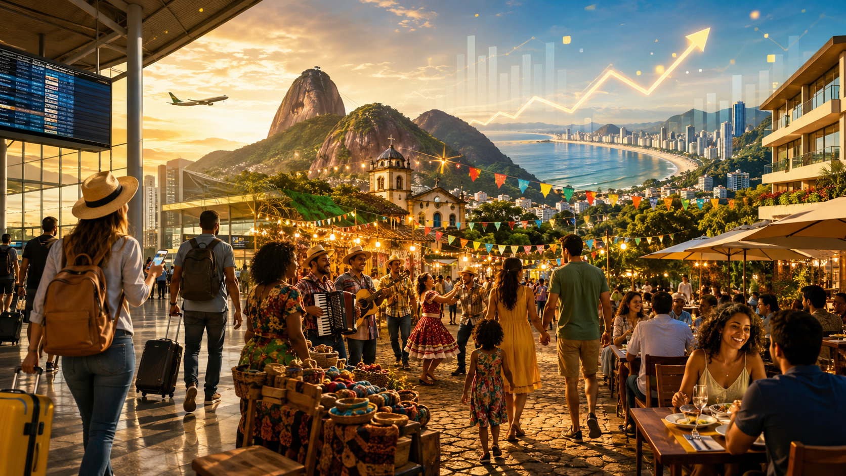 Turismo injeta US$ 4 bilhões na economia brasileira e festas juninas aquecem destinos em junho