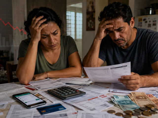 Crise no bolso: inadimplência recorde expõe fragilidade econômica das famílias brasileiras