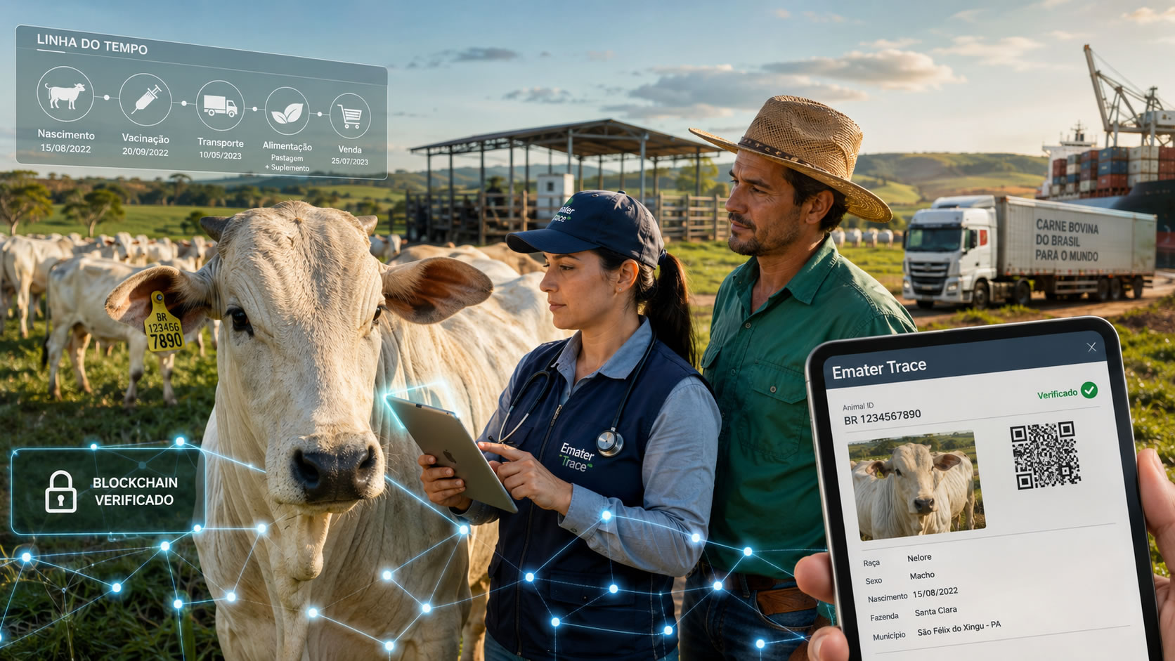 Rastreabilidade bovina em blockchain amplia segurança, qualidade e competitividade da pecuária brasileira